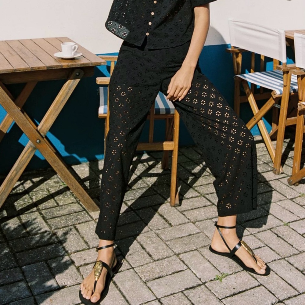 ZARA OPENWORK EMBROIDERY CULOTTE
Color: Black * Size: XL